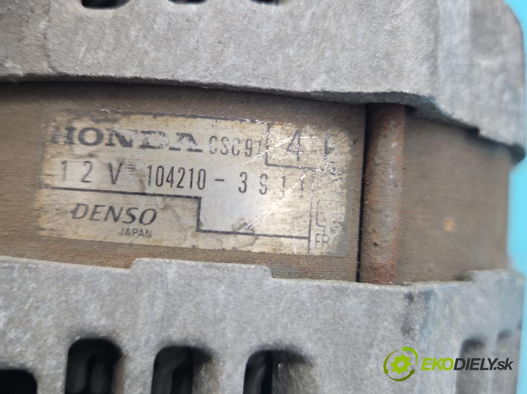 Honda Accord VII 2002-2008 2.2 140 HP manual 103 kW 2204 cm3 4- Alternator 104210-3911 (Alternátor)