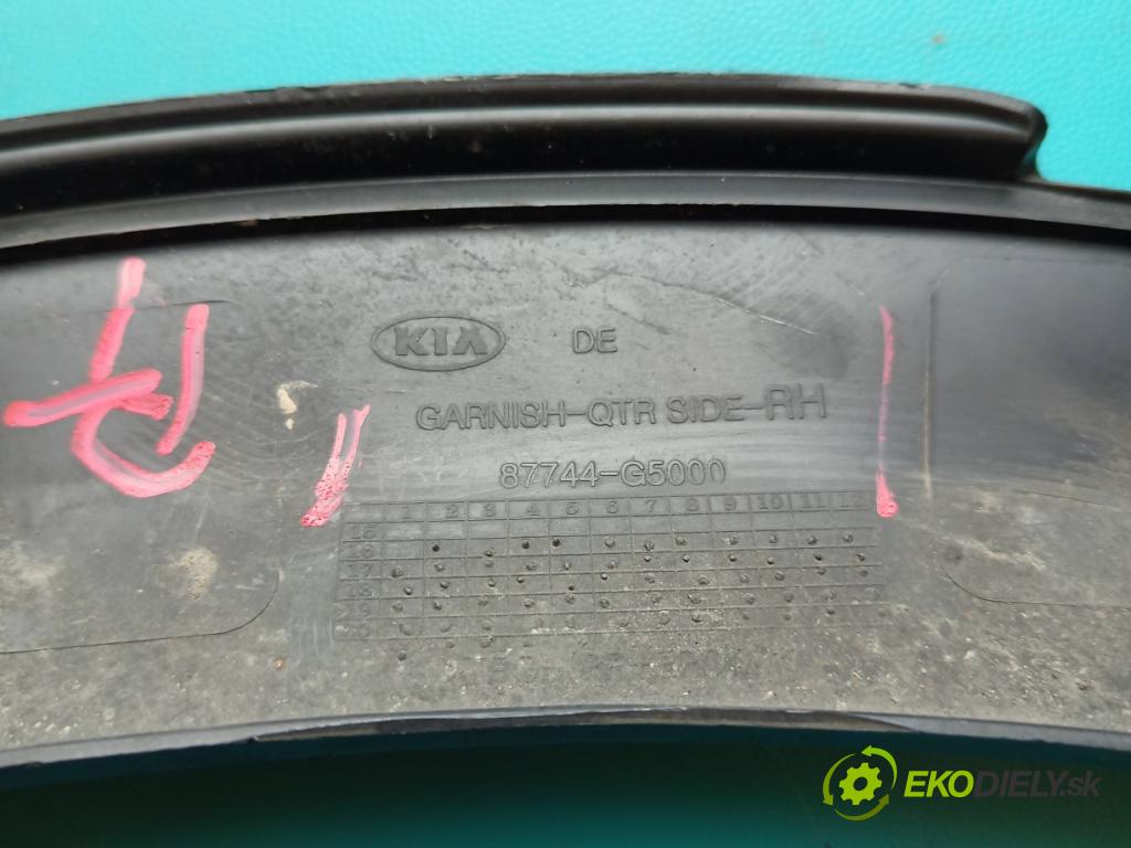 Kia Niro I 2016-2022 1.6 GDI 105 HP automatic 77.2 kW 1580 cm3 5- lišta blatník zadné pravé 87744-G5000 (Lišta)