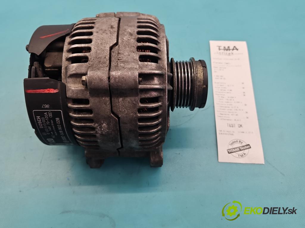 Audi A6 C5 1997-2004 1.9 tdi 110 HP manual 81 kW 1896 cm3 4- Alternator 0123515003 (Alternátor)