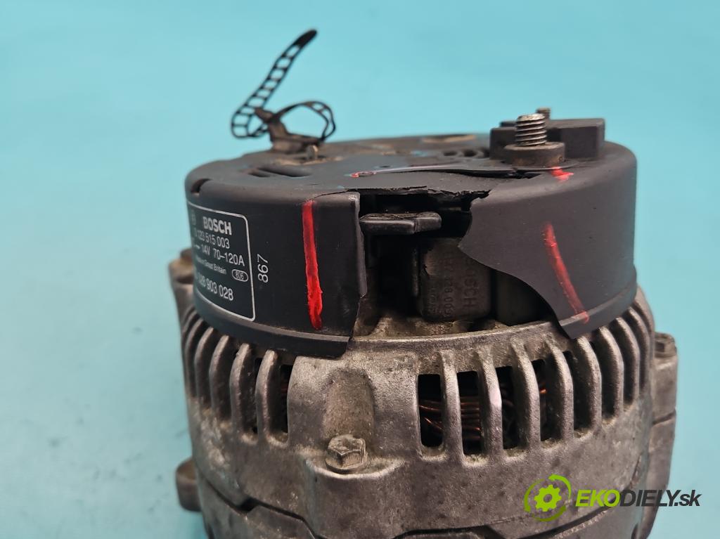 Audi A6 C5 1997-2004 1.9 tdi 110 HP manual 81 kW 1896 cm3 4- Alternator 0123515003 (Alternátor)
