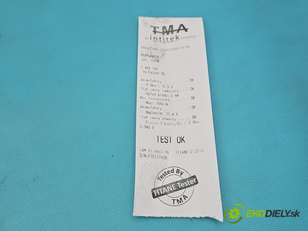 Vw Passat B5 1995-2005 1.9 tdi 116 HP manual 85 kW 1896 cm3 4- štartér  (Štartér)