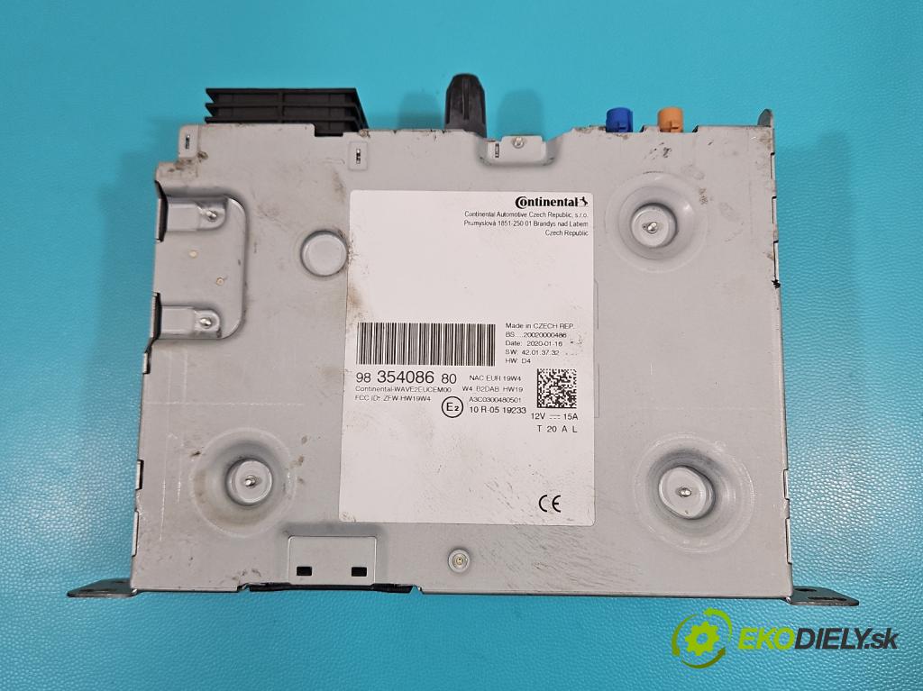 Peugeot Expert III 2016- 2.0 hdi 122 HP manual 90 kW 1997 cm3 5- Radio originál 9835408680
