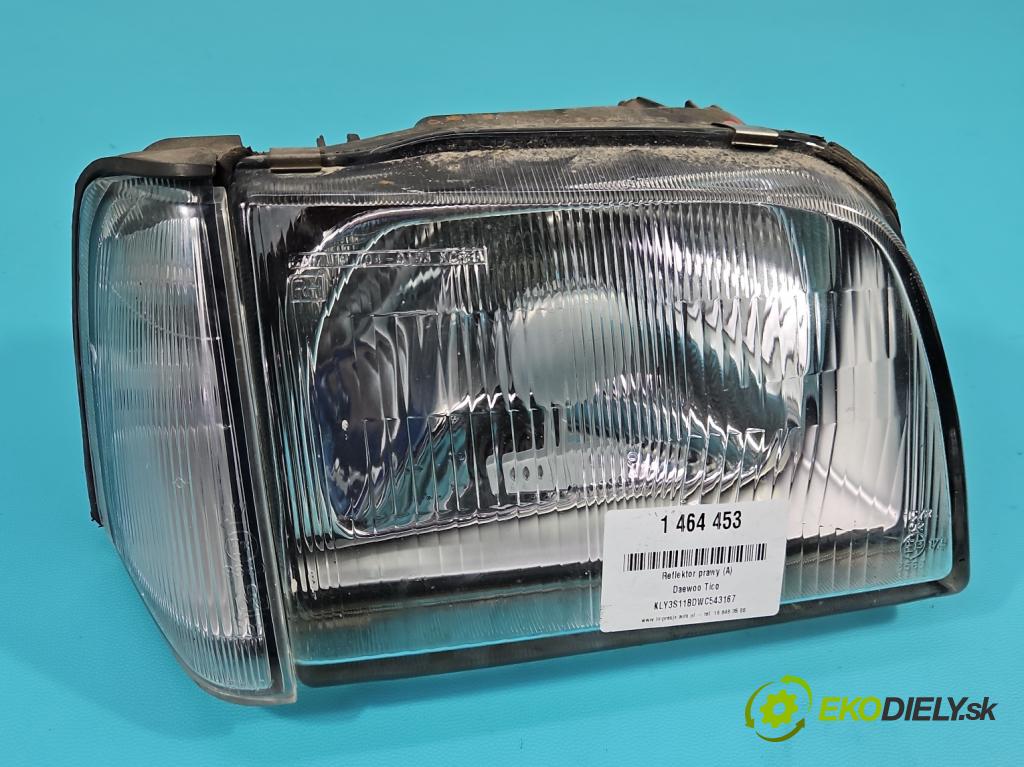 Daewoo Tico 0.8 plyn: 41 HP manual 30 kW 796 cm3 5- Reflektor: pravý  (Svetlo predné pravé)