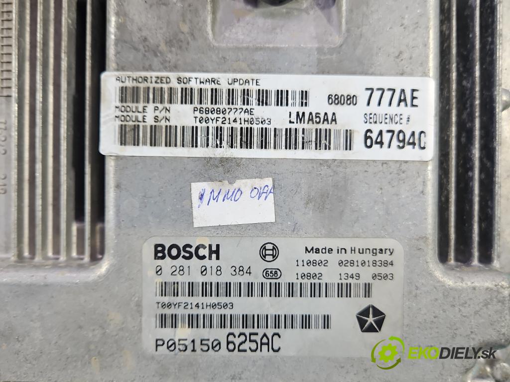 Lancia Thema II 2011-2014 3.0 CRD 239KM automatic 176 kW 2987 cm3 4- riadiaca jednotka motora 0281018384