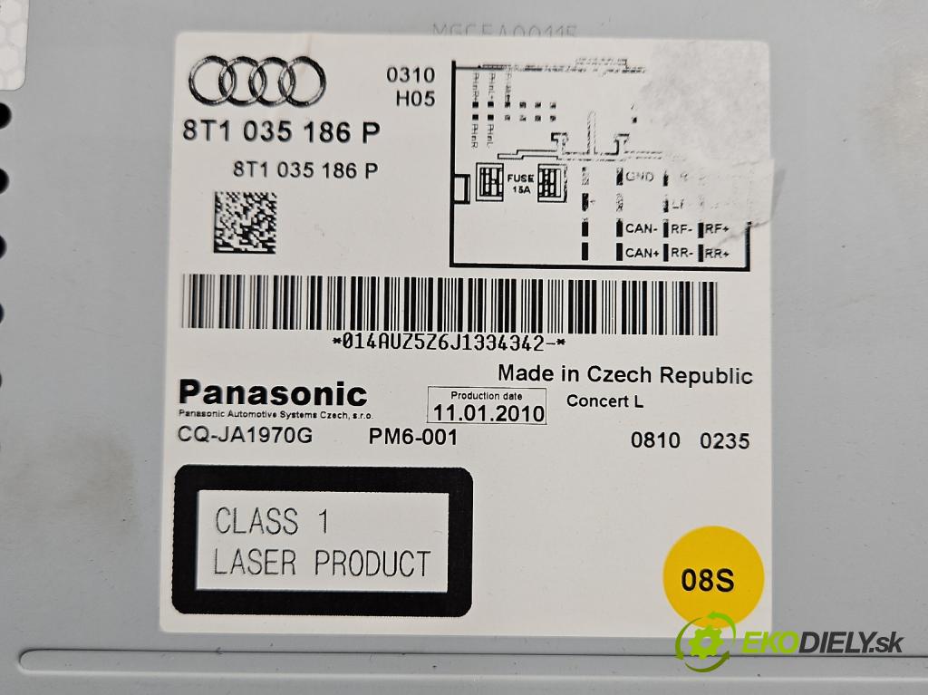 Audi A5 8T 2007-2016 2.0 TFSI 211KM manual 155 kW 1984 cm3 5- Radio originál 8T1035186P