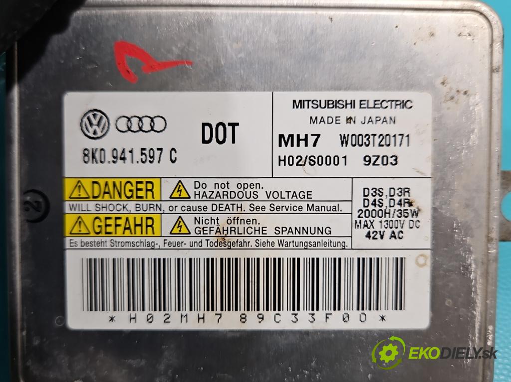 Audi A5 8T 2007-2016 2.0 TFSI 211KM manual 155 kW 1984 cm3 5- střídač: xenon 8K0941597C (Riadiaca jednotka xenónu)