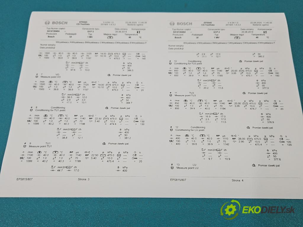 Skoda Octavia II 2004-2013 2.0 tdi 140 HP manual 103 kW 1968 cm3 5- vstrekovacie čerpadlo 0414720404 (Vstrekovač paliva)