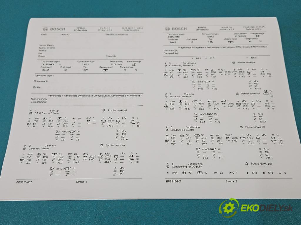 Skoda Octavia II 2004-2013 2.0 tdi 140 HP manual 103 kW 1968 cm3 5- vstrekovacie čerpadlo 0414720404 (Vstrekovač paliva)
