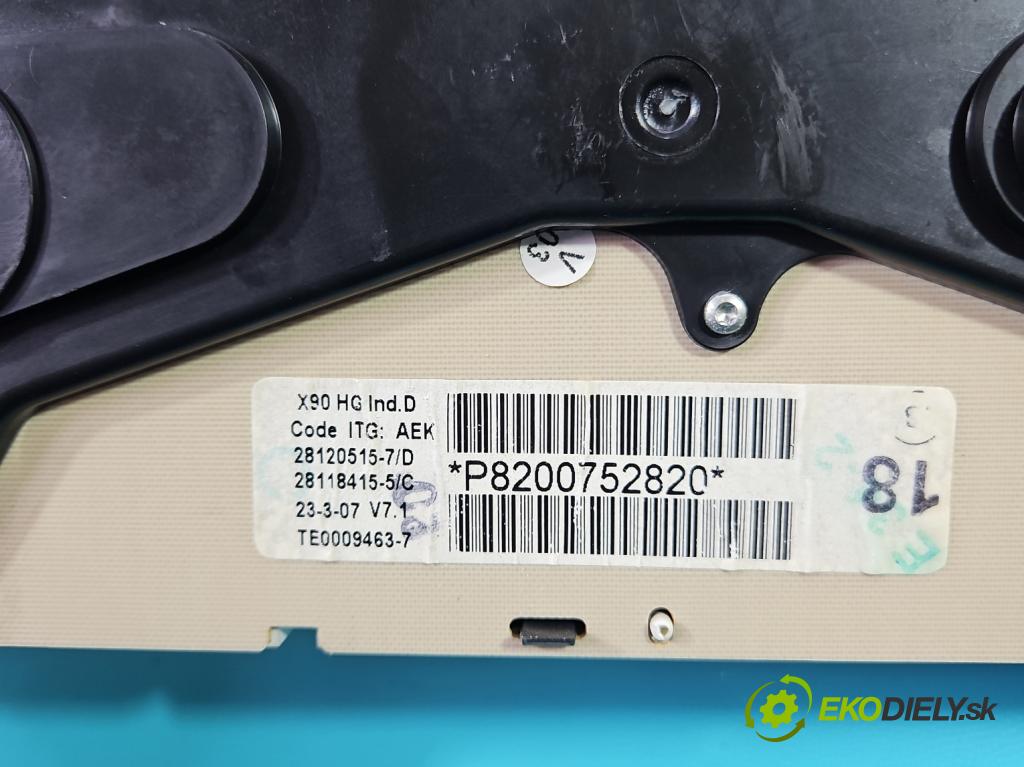 Dacia Logan I 2005-2014 1.5 dci 68 HP manual 50 kW 1461 cm3 5- prístrojovka/ budíky 8200752820 (Prístrojová doska)