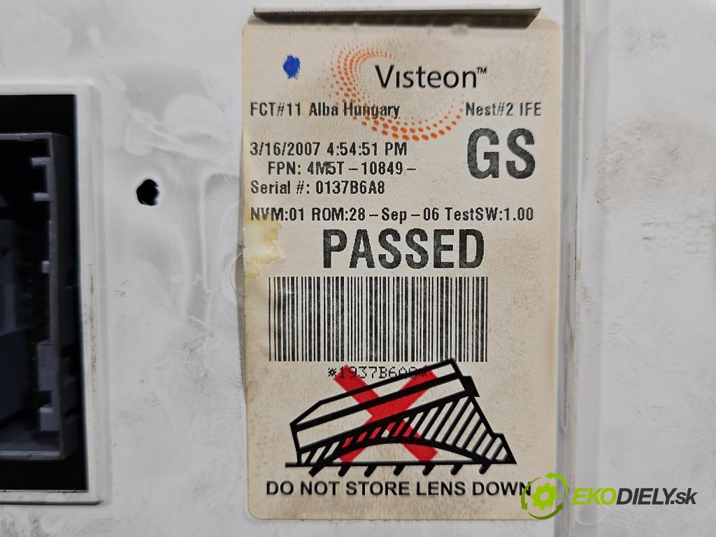 Ford Focus Mk2 2004-2011 1.6 tdci 109 HP manual 80 kW 1560 cm3 5- prístrojovka/ budíky 4M5T-10849-GS (Prístrojová doska)