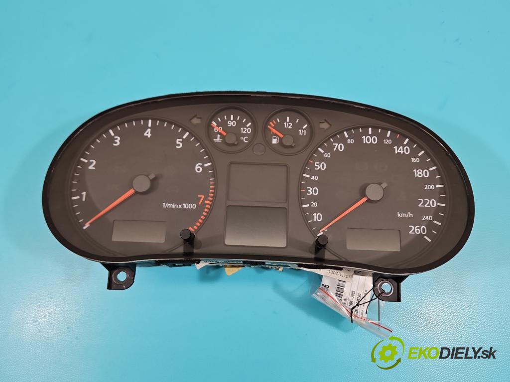 Audi A3 8L 1996-2003 1.6 SR 102 HP manual 75 kW 1595 cm3 3- prístrojovka/ budíky 8L0920900N (Prístrojová doska)