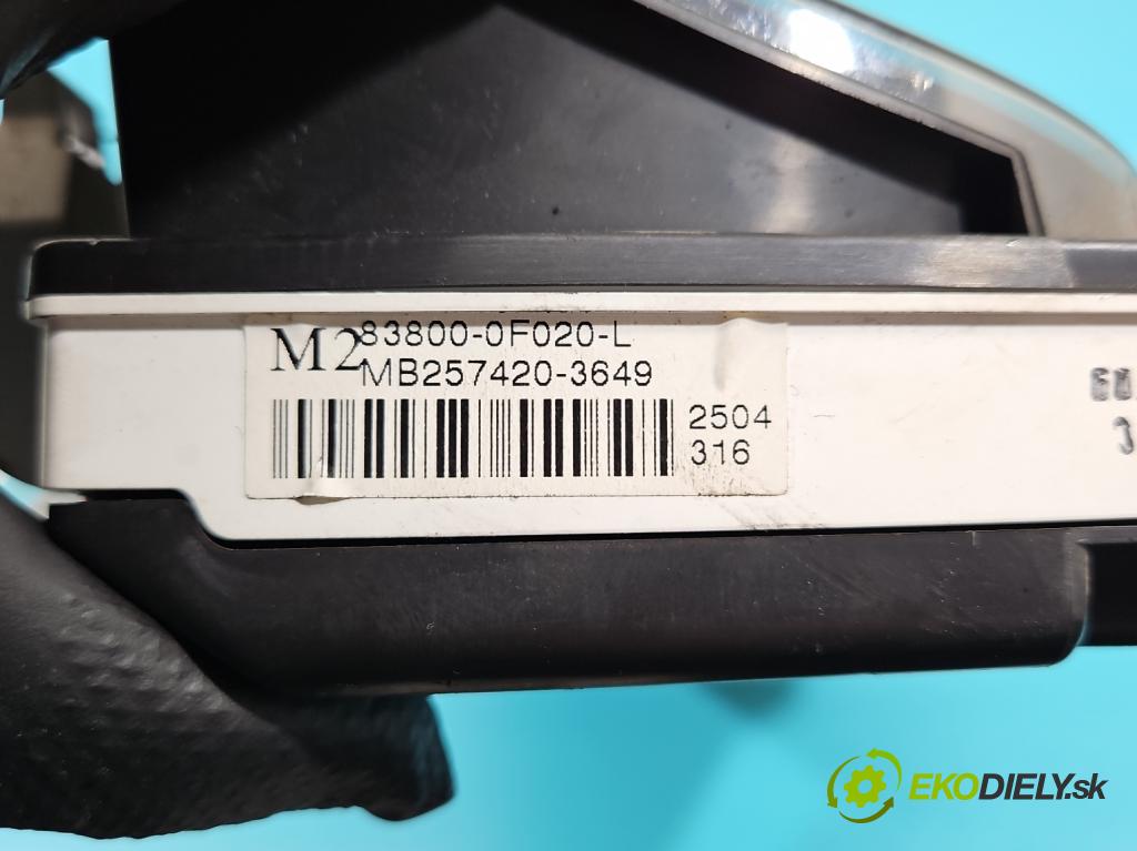 Toyota Corolla Verso II 2004-2009 1.6 vvti 110 HP manual 81 kW 1598 cm3 5- prístrojovka/ budíky 83800-0F020-L (Prístrojová doska)