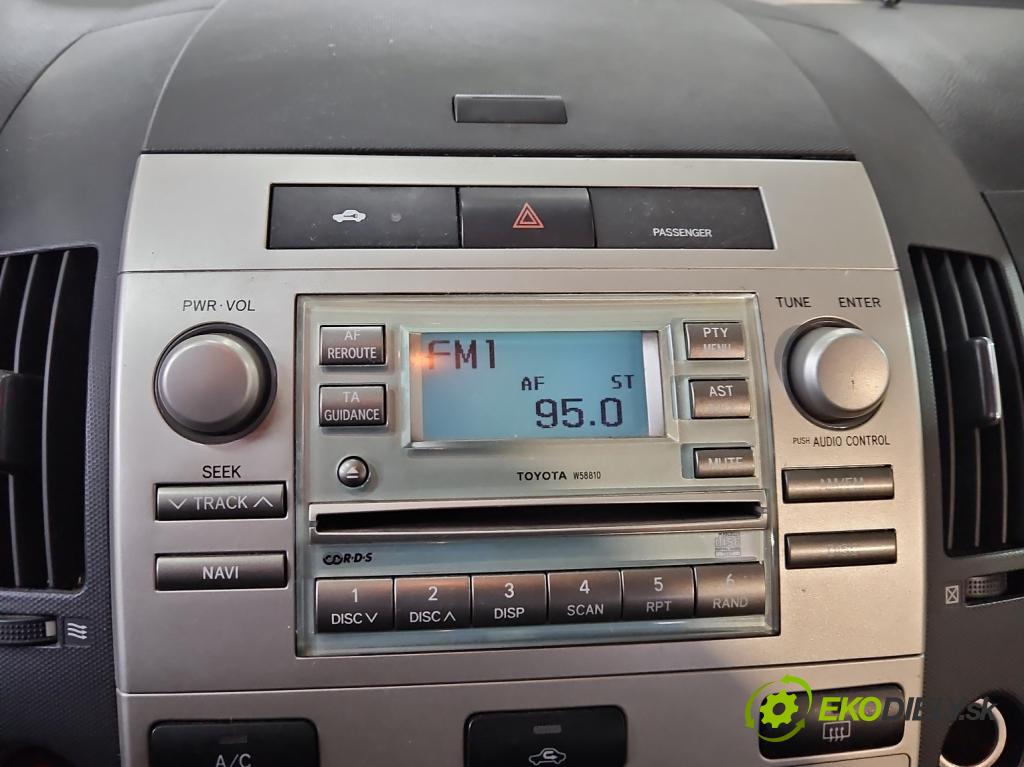 Toyota Corolla Verso II 2004-2009 1.6 vvti 110 HP manual 81 kW 1598 cm3 5- Radio originál 86120-0F010