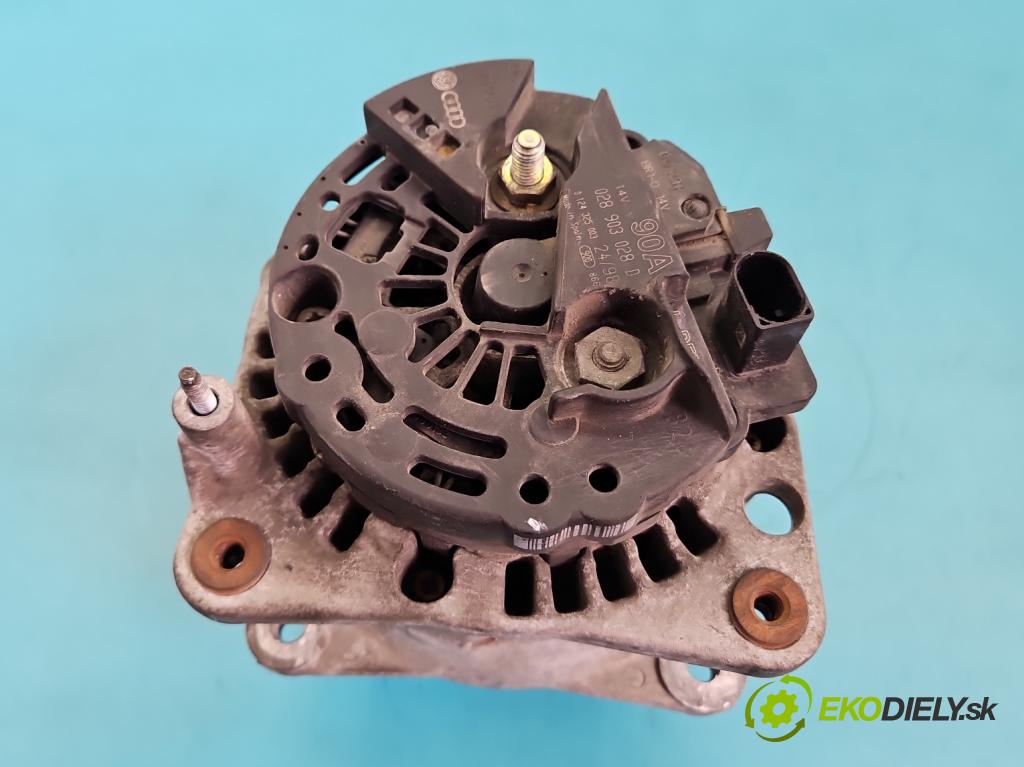 Audi A3 8L 1996-2003 1.8 20V 125 HP automatic 92 kW 1781 cm3 3- Alternator 028903028D (Alternátor)