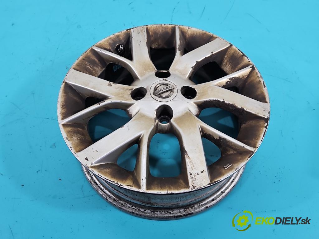 Nissan Note II 2012-2016 1.2 16V 80 hp manual 59 kW 1198 cm3 5- Felga hliník: 15" komplet