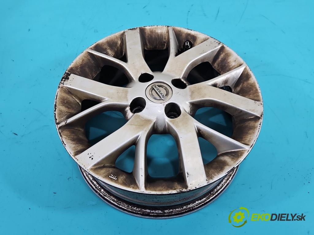 Nissan Note II 2012-2016 1.2 16V 80 hp manual 59 kW 1198 cm3 5- Felga hliník: 15" komplet