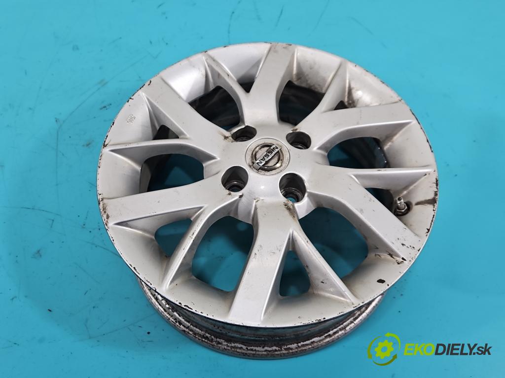 Nissan Note II 2012-2016 1.2 16V 80 hp manual 59 kW 1198 cm3 5- Felga hliník: 15" komplet