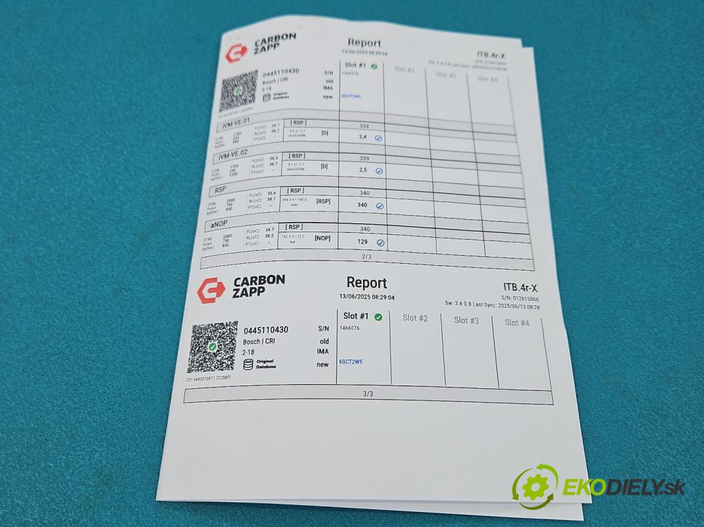 Lancia Thema II 2011-2014 3.0 CRD 239KM automatic 176 kW 2987 cm3 4- vstrek 0445110430 (Vstrekovač paliva)