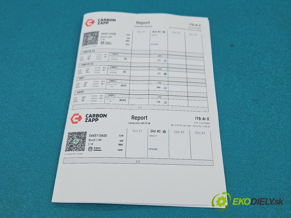 Lancia Thema II 2011-2014 3.0 CRD 239KM automatic 176 kW 2987 cm3 4- vstrek 0445110430 (Vstrekovač paliva)