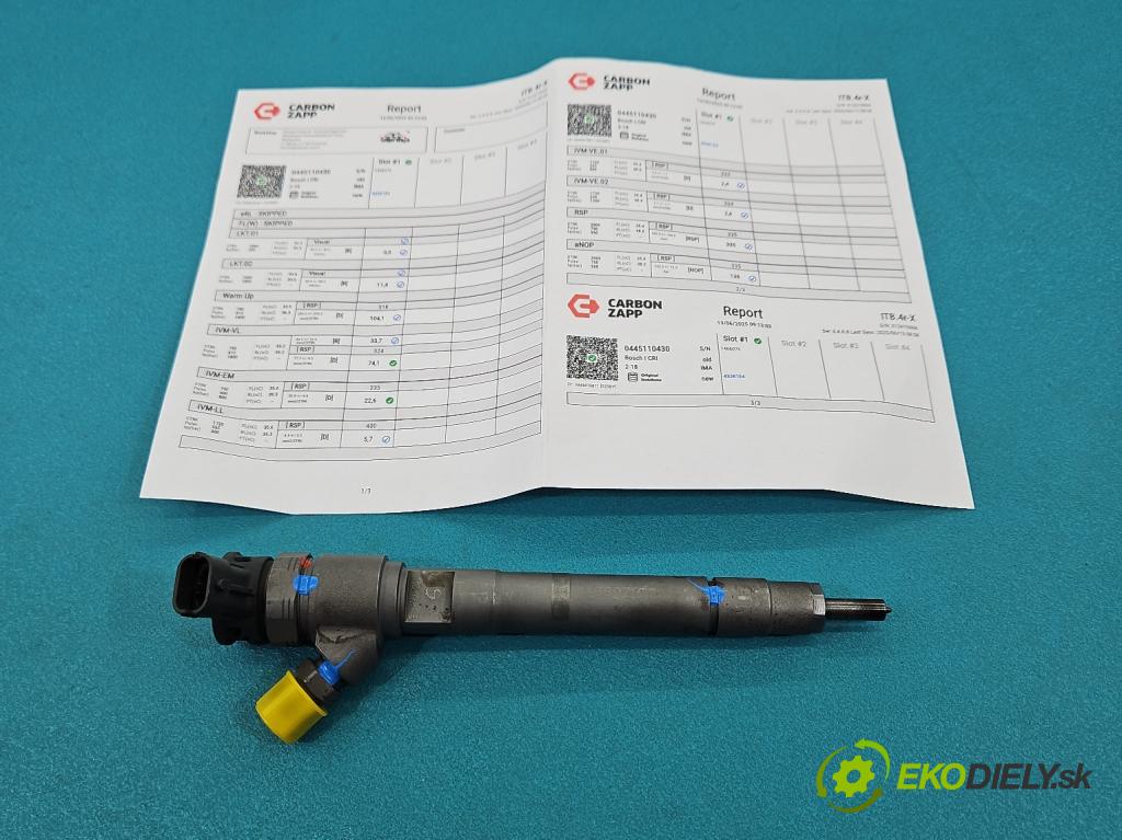 Lancia Thema II 2011-2014 3.0 CRD 239KM automatic 176 kW 2987 cm3 4- vstrek 0445110430 (Vstrekovač paliva)