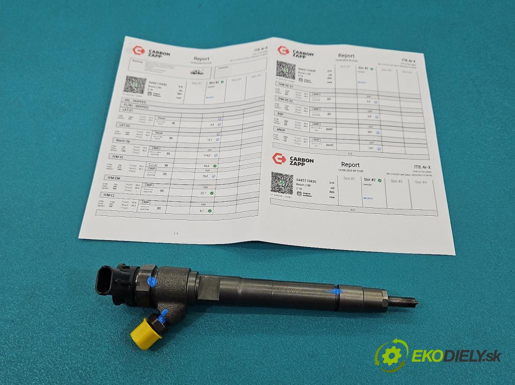 Lancia Thema II 2011-2014 3.0 CRD 239KM automatic 176 kW 2987 cm3 4- vstrek 0445110430 (Vstrekovač paliva)