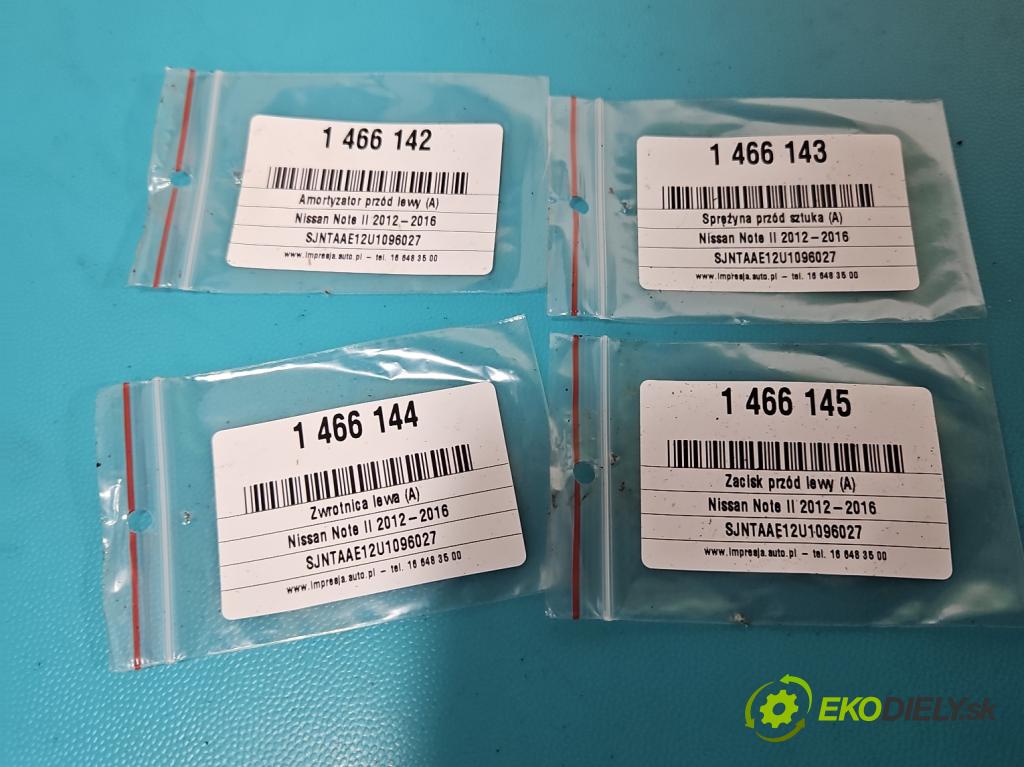 Nissan Note II 2012-2016 1.2 16V 80 HP manual 59 kW 1198 cm3 5- brzdič predné ľavý  (Kľučka dverí ostatné)