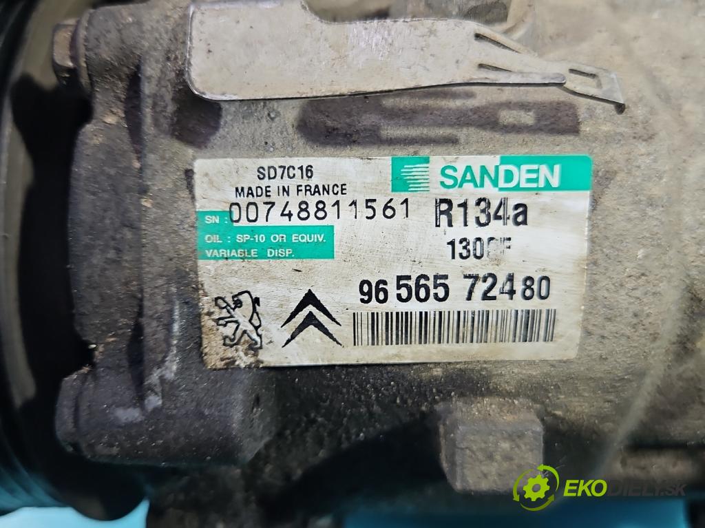 Peugeot 407 2.2 16V 163 HP manual 120 kW 2230 cm3 5- Kompresor: klimatizácie 9656572480 (Kompresor klimatizácie)
