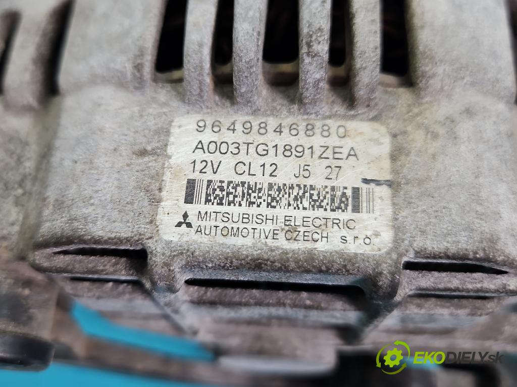 Peugeot 407 2.2 16V 163 HP manual 120 kW 2230 cm3 5- Alternator 9649846880 (Alternátor)