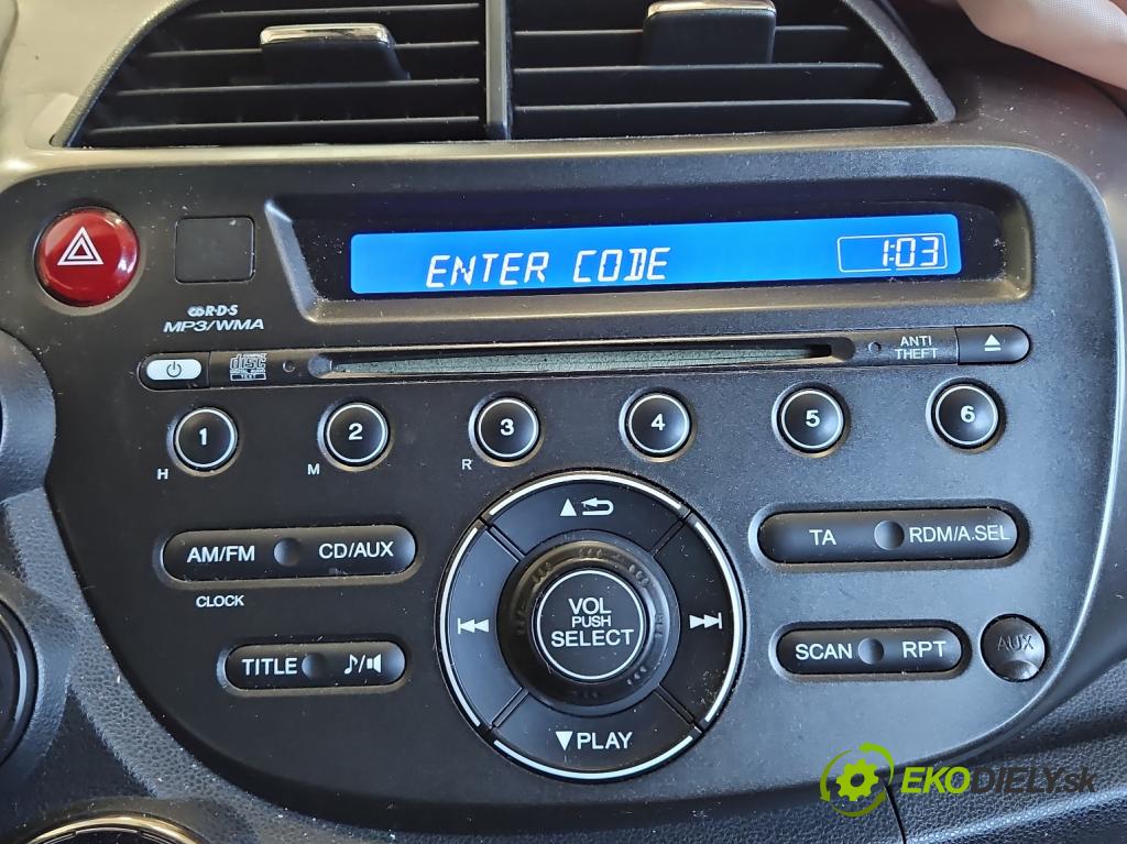 Honda Jazz III 2008-2014 1.3 16V 88 HP automatic 65 kW 1339 cm3 5- Radio originál 39101-TF2-G211-M1