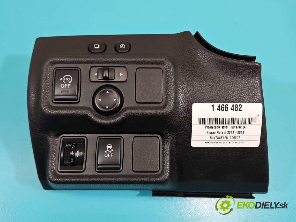 Nissan Note II 2012-2016 1.2 16V 80 HP manual 59 kW 1198 cm3 5- prepínač okien spätných zrkadiel 68485-3VV0A