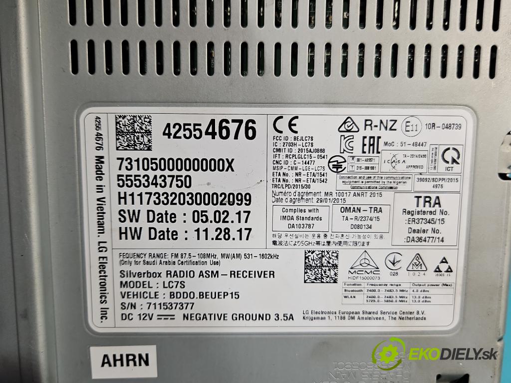 Opel Astra V  2015- 1.6 cdti 110 HP manual 81 kW 1598 cm3 5- Radio originál 42554676