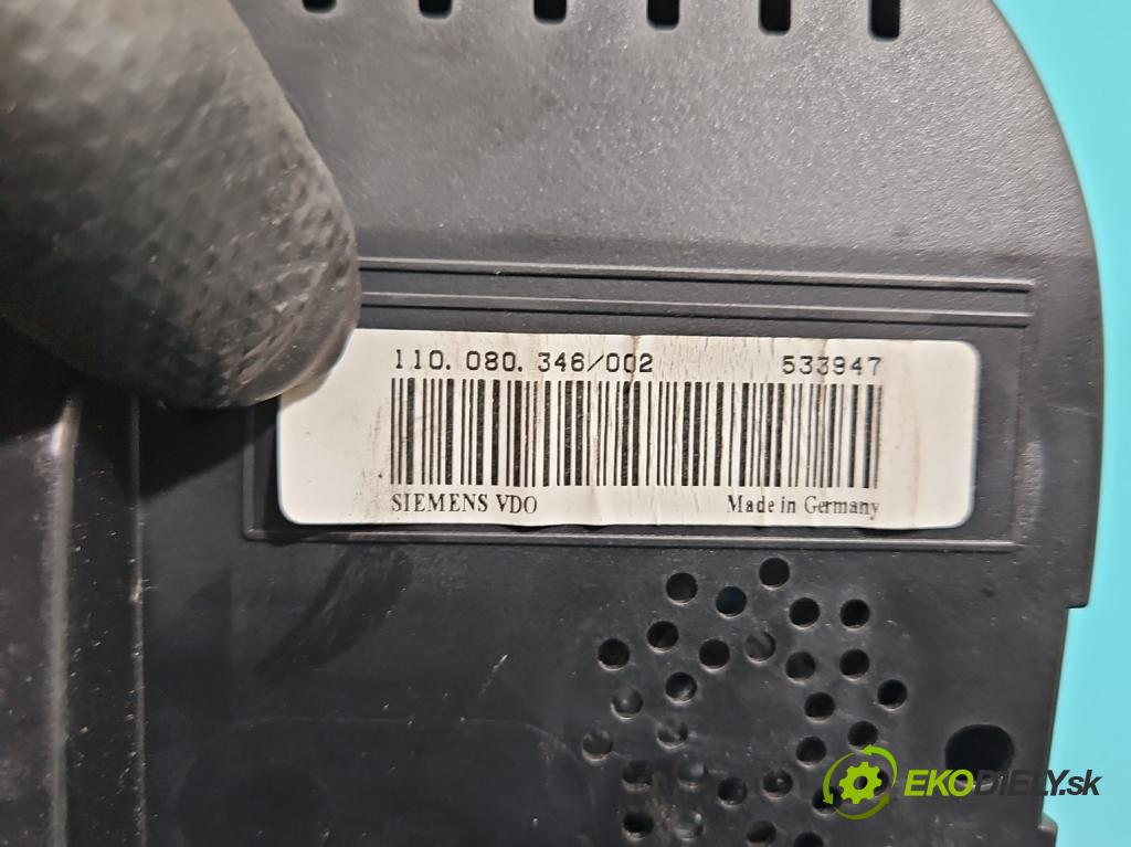 Vw Golf V 2003-2009 1.6 SR 102 HP manual 75 kW 1595 cm3 5- prístrojovka/ budíky 1K0920863A (Prístrojová doska)