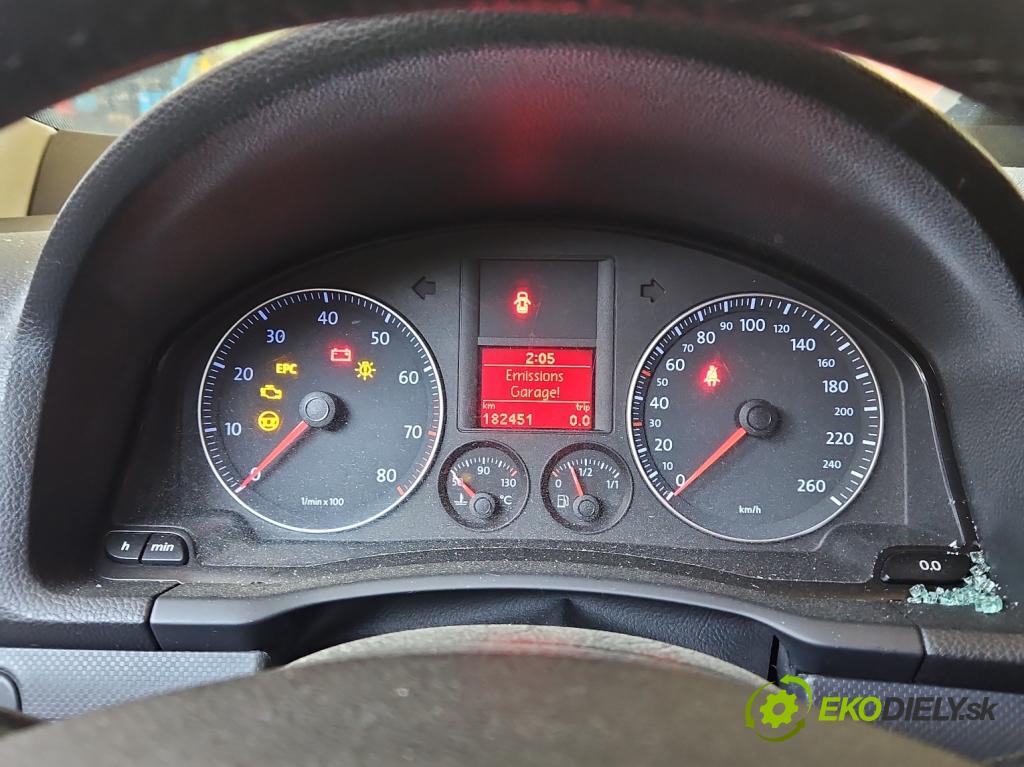 Vw Golf V 2003-2009 1.6 SR 102 HP manual 75 kW 1595 cm3 5- prístrojovka/ budíky 1K0920863A (Prístrojová doska)