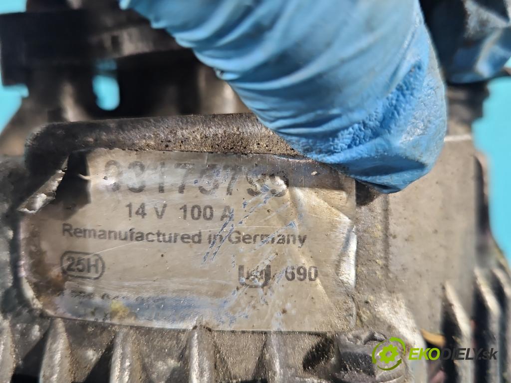 Opel Astra II 1998-2009 1.7 dti 75 HP manual 55 kW 1686 cm3 5- Alternator 93175799 (Alternátor)