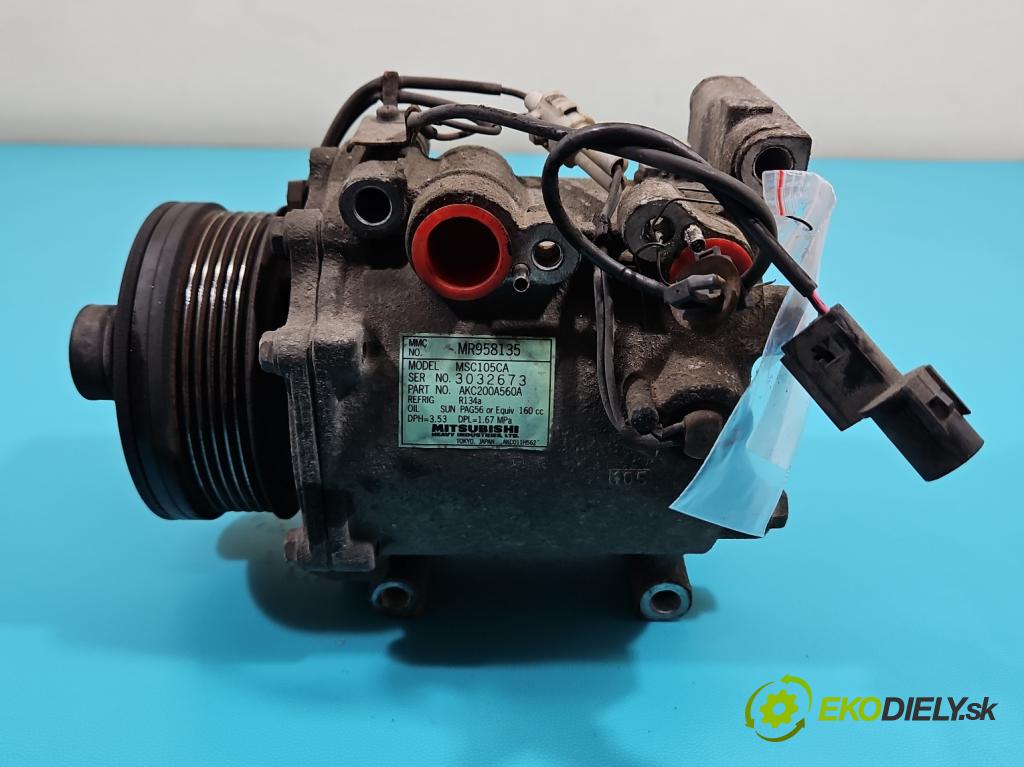Mitsubishi Grandis 2.4 16V 165 HP automatic 121 kW 2378 cm3 5- Kompresor: klimatizácie MR958135 (Kompresor klimatizácie)