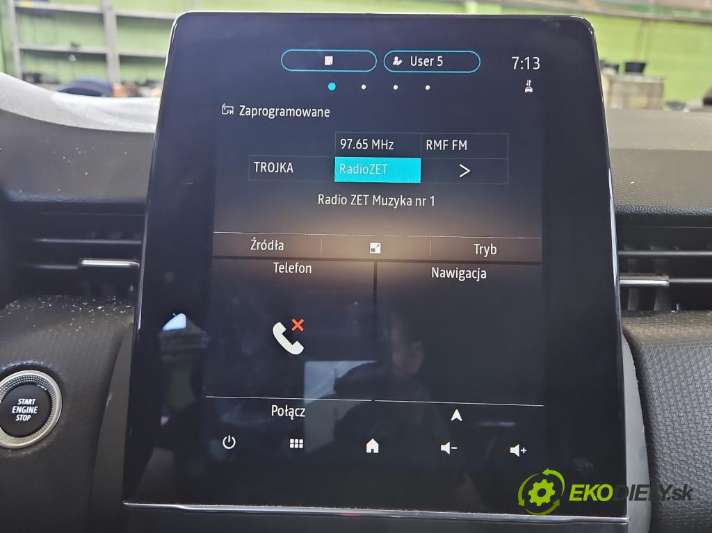 Renault Clio V 2019- 1.3 Tce 131 hp automatic 96 kW 1332 cm3 5- displej 280349411R (Přístrojové desky, displeje)