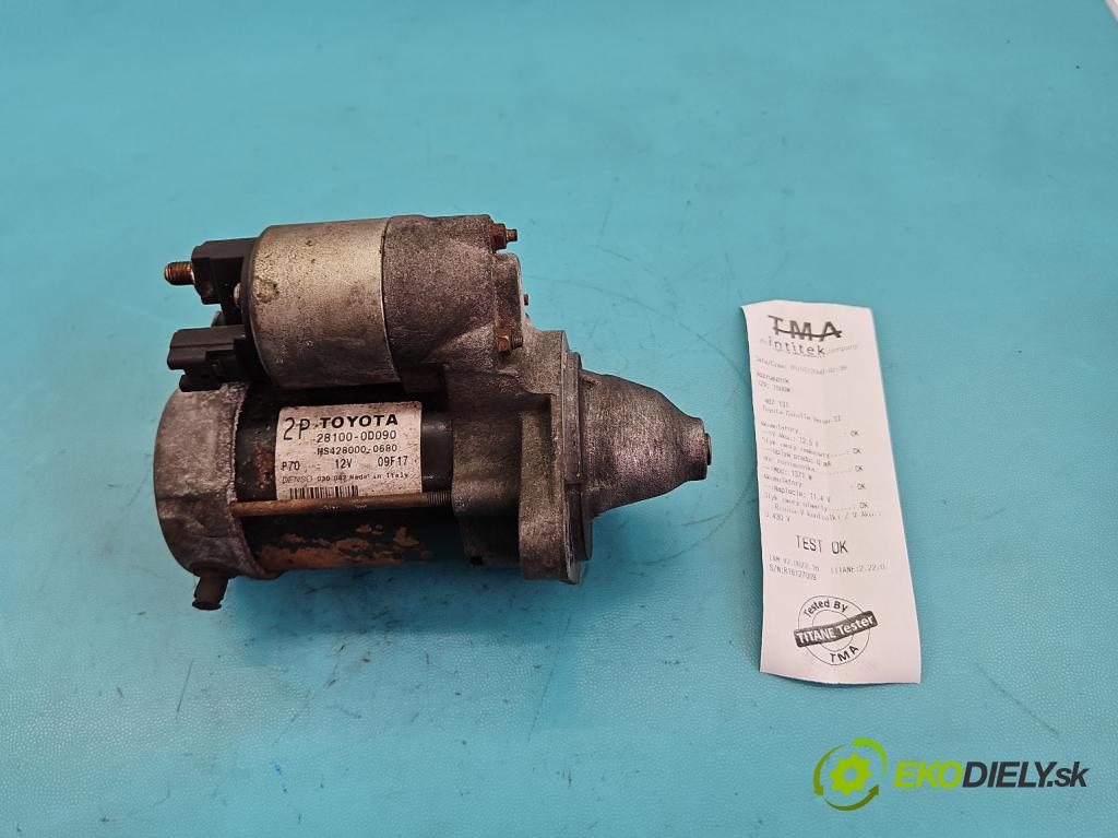 Toyota Corolla Verso II 2004-2009 1.6 vvti 110 HP manual 81 kW 1598 cm3 5- štartér 28100-0D090 (Štartér)