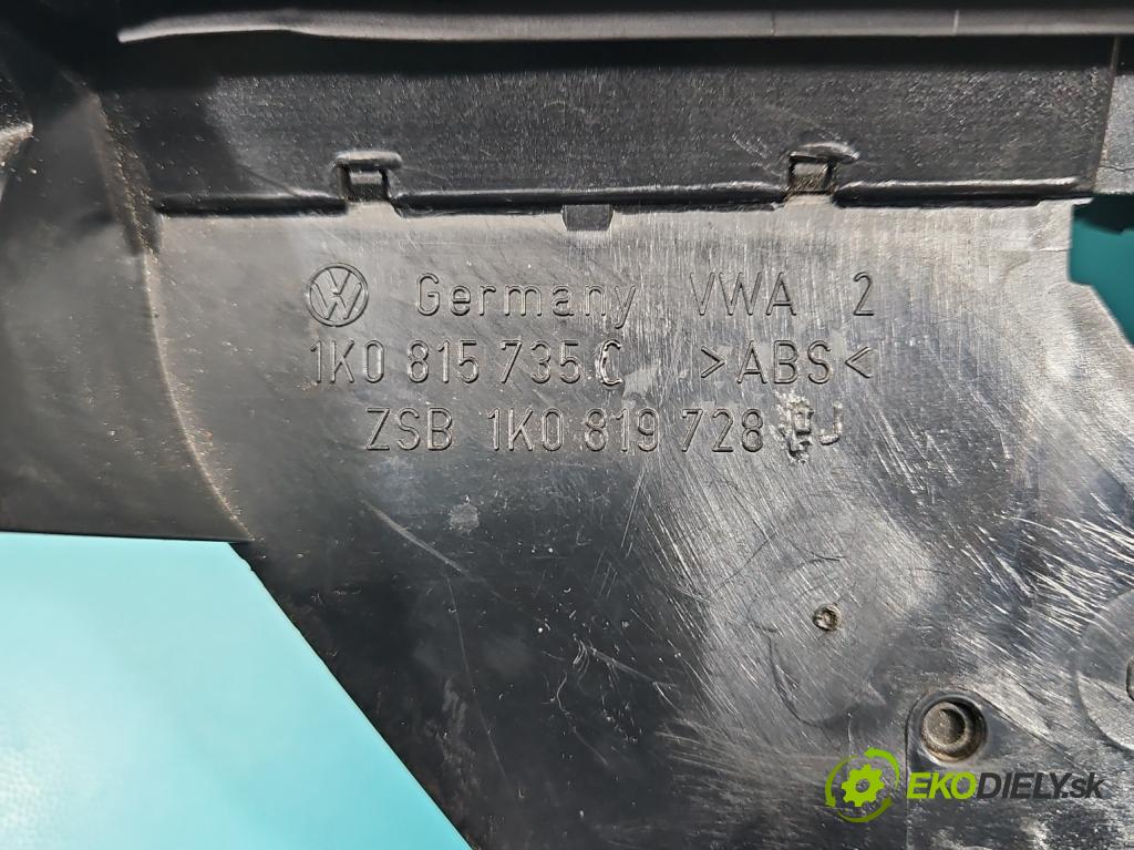 Vw Golf V 2003-2009 1.6 SR 102 HP manual 75 kW 1595 cm3 5- Mřížka: kúrenia stredová 1K0815735C (Mriežka kúrenia (fukár))