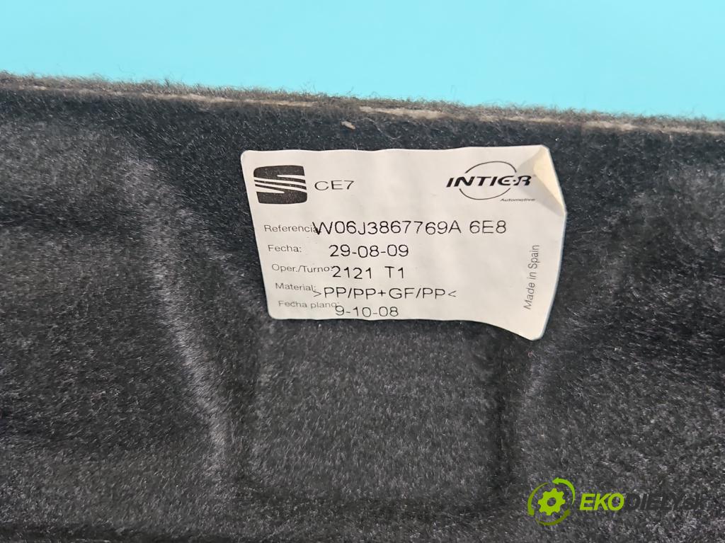 Seat Ibiza IV 6J 2008-2017 1.4 16V 86 hp manual 63 kW 1390 cm3 3- pláto zadní 6J3867769A (Plata kufrů)
