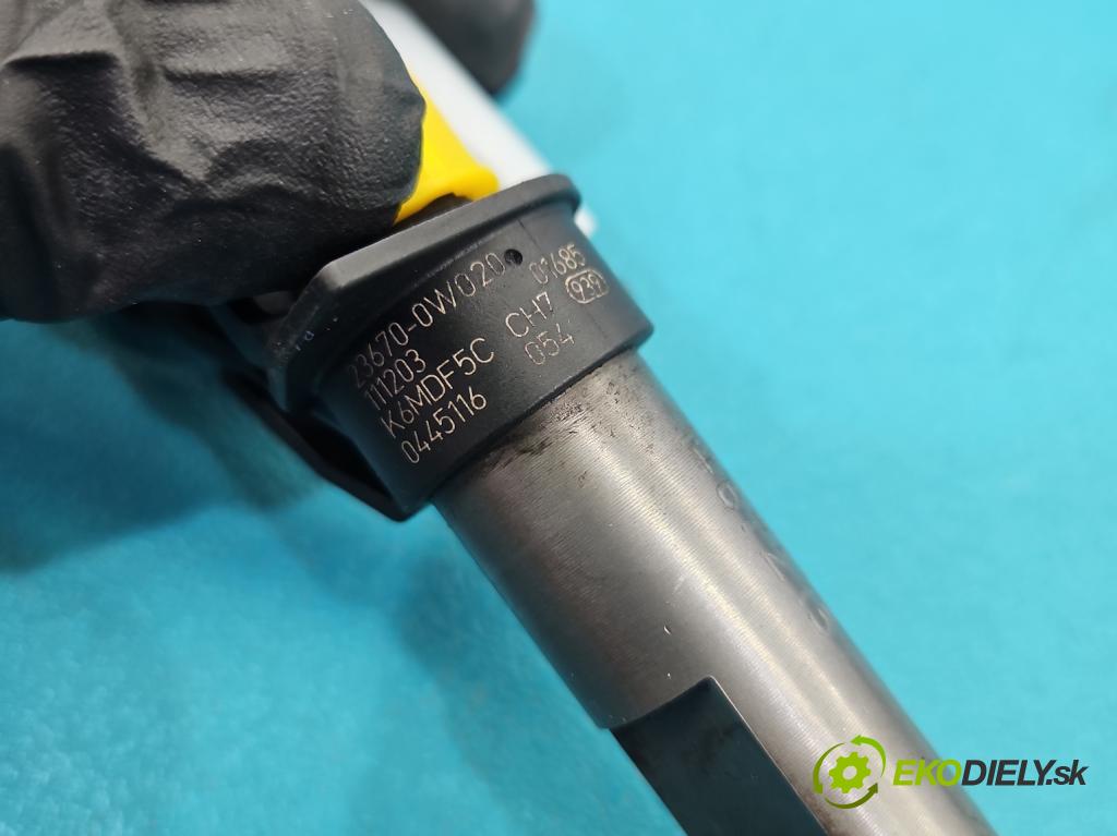 Toyota Yaris III 2011-2020 1.4 D4D 90 HP manual 66 kW 1364 cm3 5- vstrek 0445116054 (Vstrekovač paliva)