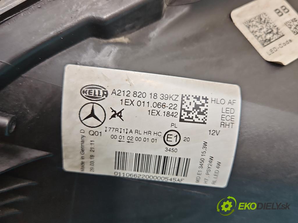 Mercedes E W212 2009-2016 2,2.0 cdi (651924) 136hp automatic 100 kW 2143 cm3 5- světlo pravý A2128201839 (Pravé)