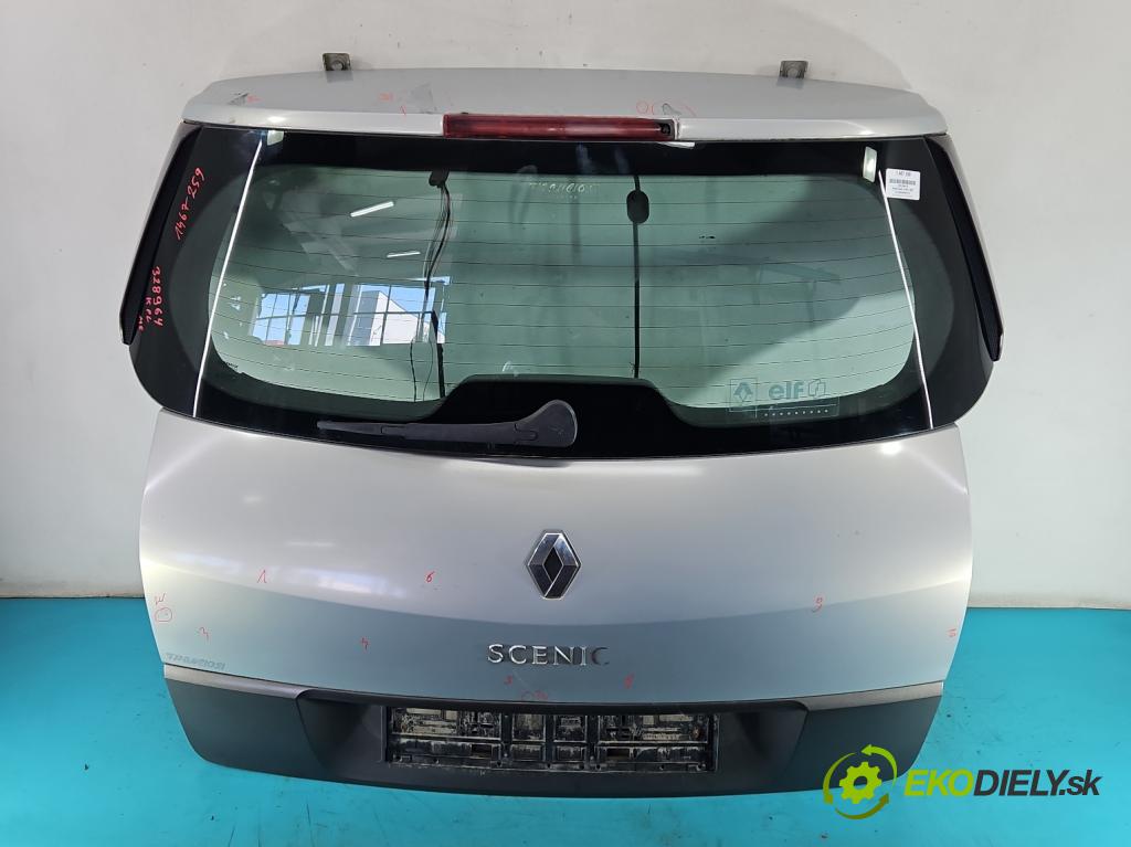 Renault Scenic II 2003-2009 1.6 16V 113 hp manual 83 kW 1598 cm3 5- zadní kufrové dveře  (Zadní kapota (kufr))