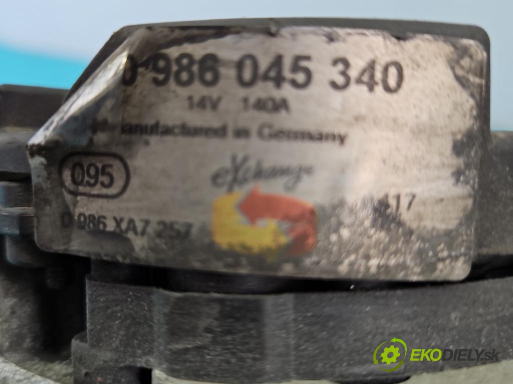 Vw Golf V 2003-2009 1.6 SR 102 HP manual 75 kW 1595 cm3 5- Alternator 0986045340 (Alternátor)