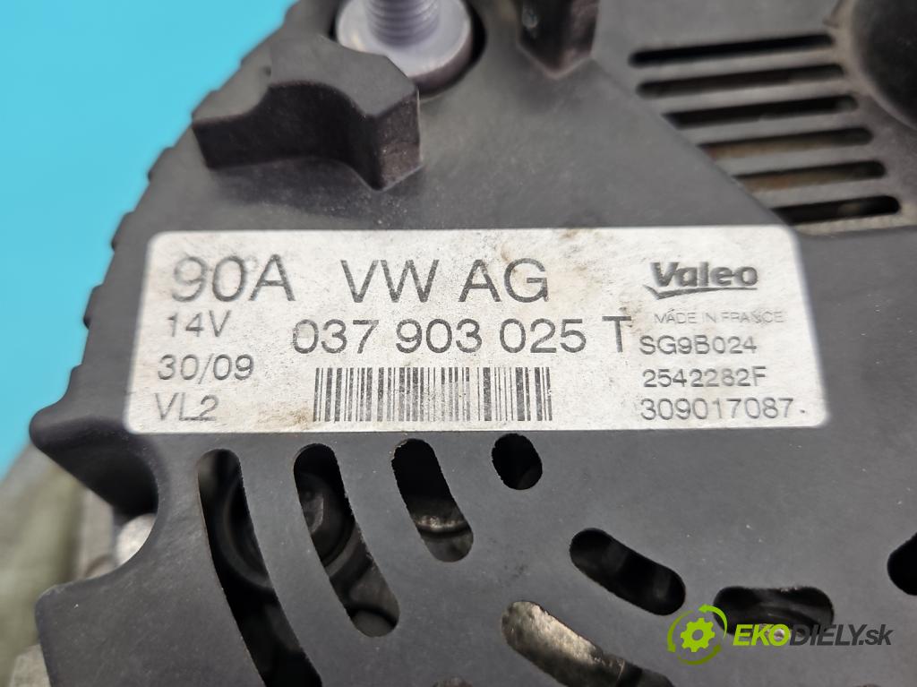 Seat Ibiza IV 6J 2008-2017 1.4 16V 86 hp manual 63 kW 1390 cm3 3- Alternator 037903025T (Alternátory)