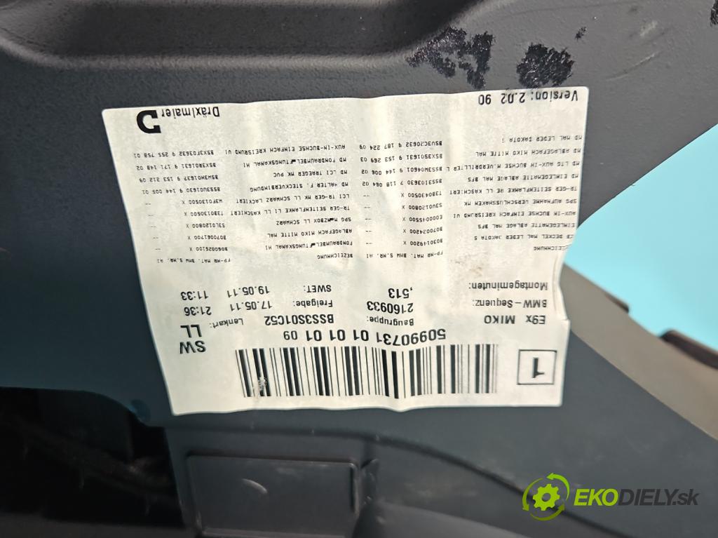 Bmw 3 E90 2005-2013 2.0d 184hp automatic 135 kW 1995 cm3 5- operadlo  (Lakťová opierka)