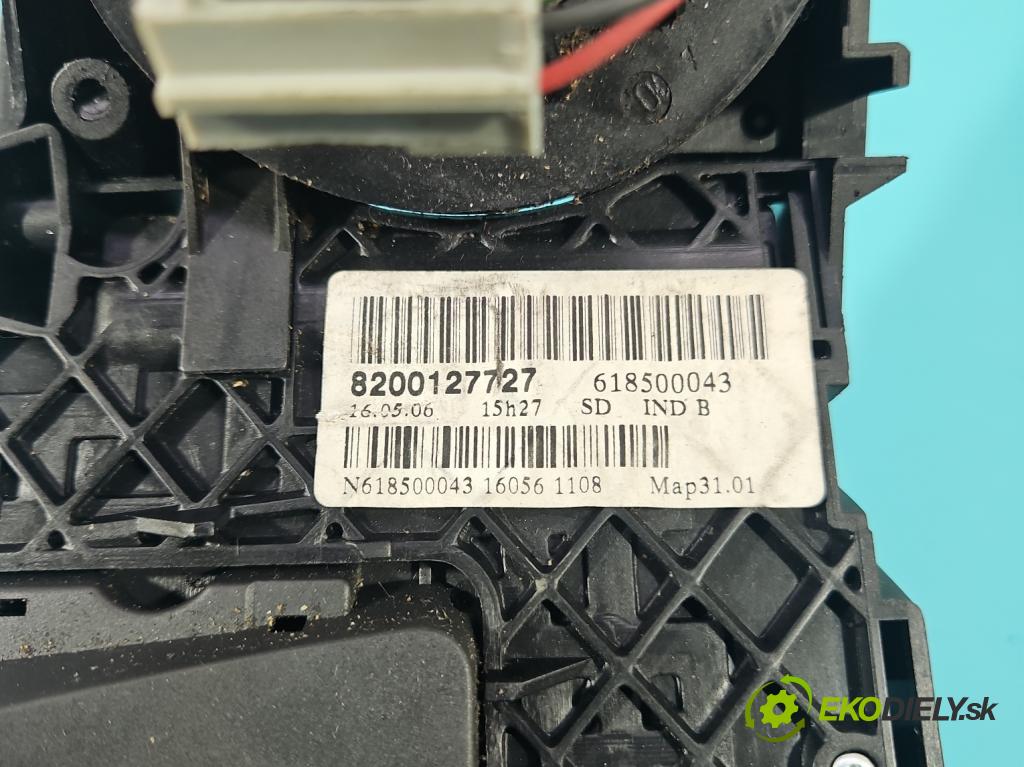 Renault Scenic II 2003-2009 1.6 16V 113 HP manual 83 kW 1598 cm3 5- prepínač komplex: 8200127727 (Prepínacie páčky pod volantom)