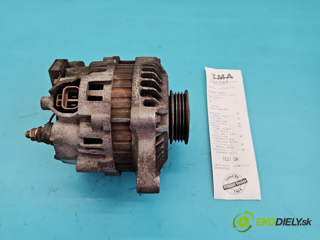 Nissan Almera N15 1995-2000 1.4 16V 87 HP manual 64 kW 1392 cm3 4- Alternator  (Alternátor)