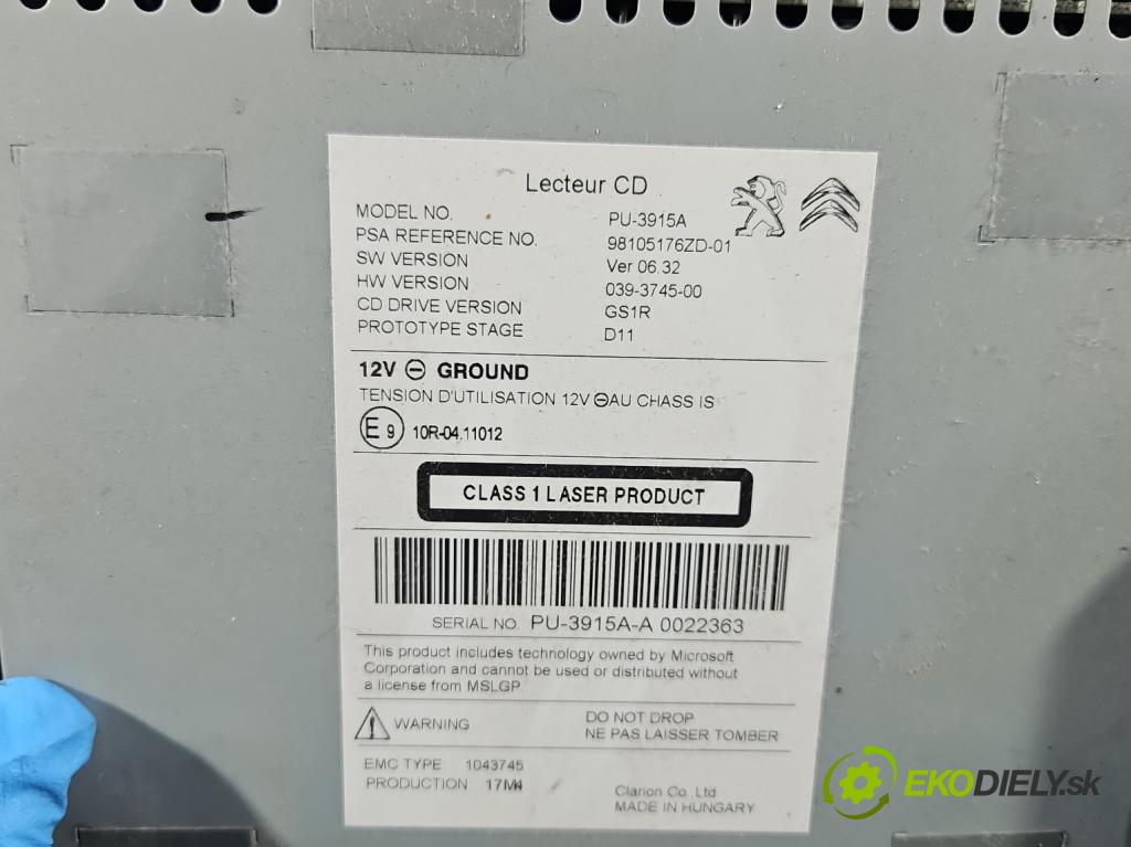 Citroen C4 Grand Picasso II 2013-2022 2.0 hdi 150 HP automatic 110 kW 1997 cm3 5- Menič: cd 98105176ZD (CD menič)