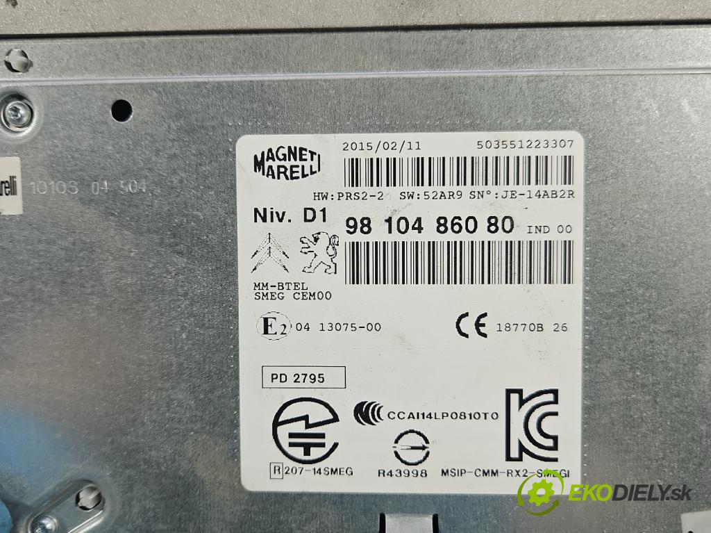 Citroen C4 Grand Picasso II 2013-2022 2.0 hdi 150 HP automatic 110 kW 1997 cm3 5- Radio originál 9810486080