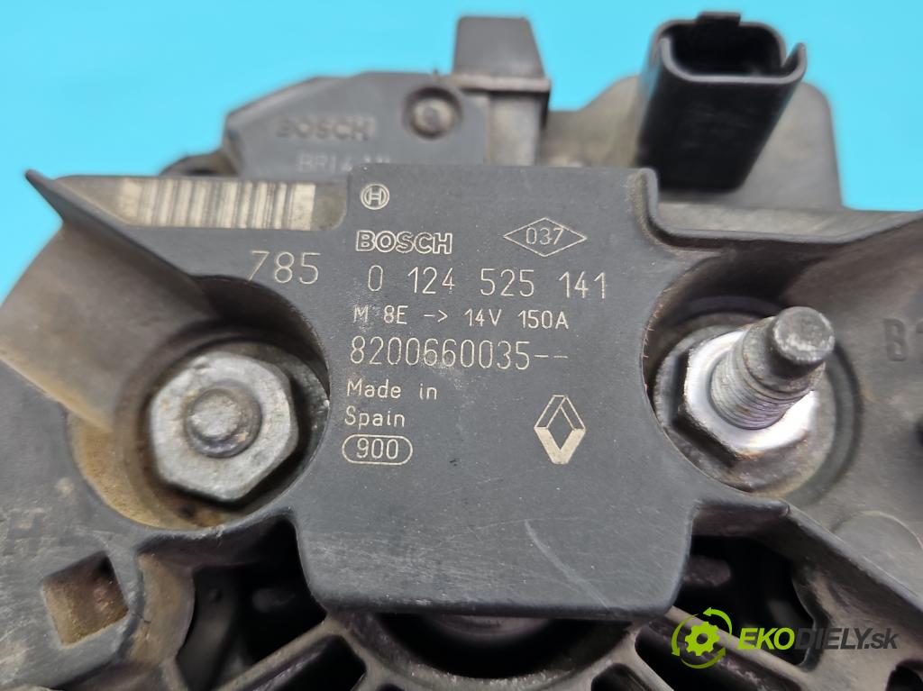 Renault Laguna II 2001-2007 2.0 16V 135 HP manual 99 kW 1998 cm3 5- Alternator 8200660035 (Alternátor)